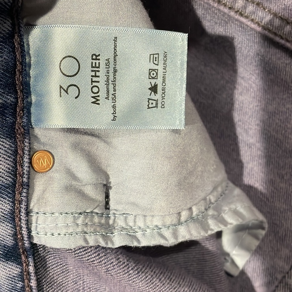 MOTHER The Desperado Heel High Rise Flare Jean in acid trip size 30 - Picture 10 of 11